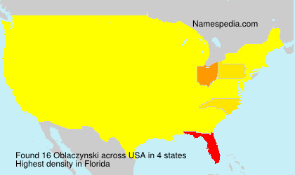 Surname Oblaczynski in USA Surname Oblaczynski in USA