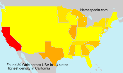 Surname Oble in USA Surname Oble in USA