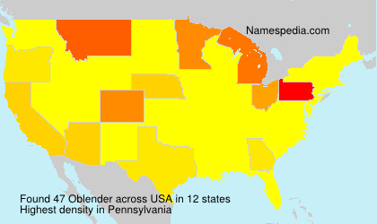 Surname Oblender in USA Surname Oblender in USA