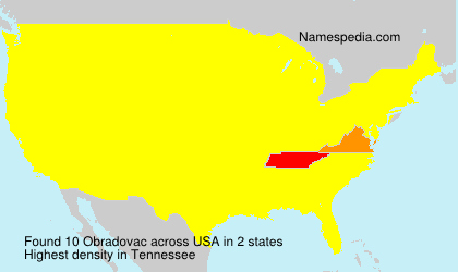 Surname Obradovac in USA Surname Obradovac in USA