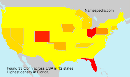 Surname Obrin in USA