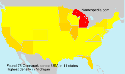 Surname Ocenasek in USA Surname Ocenasek in USA