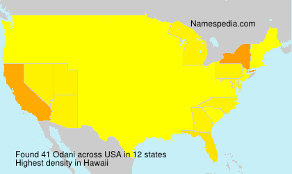 Surname Odani in USA Surname Odani in USA