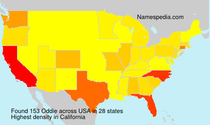 Surname Oddie in USA