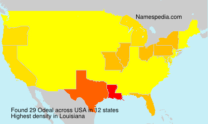 Surname Odeal in USA Surname Odeal in USA