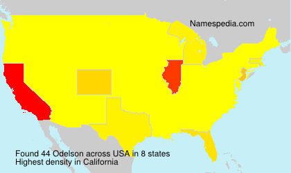 Surname Odelson in USA Surname Odelson in USA
