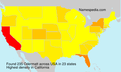 Surname Odermatt in USA Surname Odermatt in USA