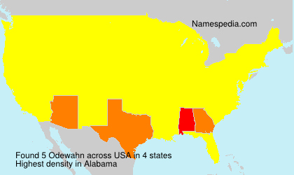 Surname Odewahn in USA