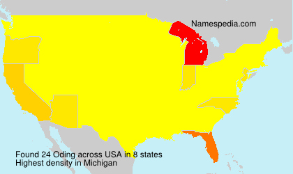 Surname Oding in USA