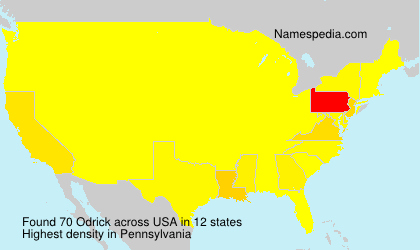 Surname Odrick in USA Surname Odrick in USA