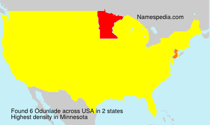 Surname Odunlade in USA Surname Odunlade in USA