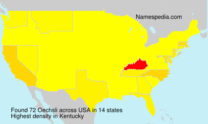 Surname Oechsli in USA Surname Oechsli in USA