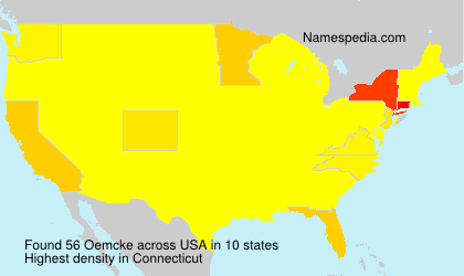 Surname Oemcke in USA Surname Oemcke in USA