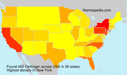 Surname Oettinger in USA Surname Oettinger in USA