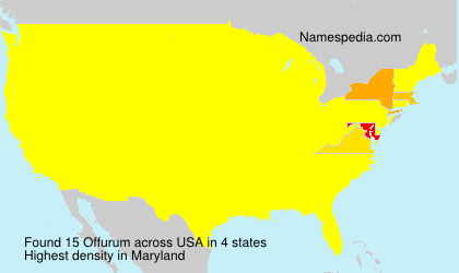 Surname Offurum in USA