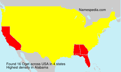 Surname Oget in USA Surname Oget in USA