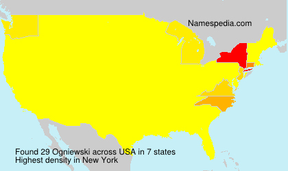 Surname Ogniewski in USA Surname Ogniewski in USA