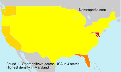 Surname Ogorodnikova in USA