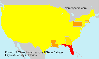 Surname Ohaegbulam in USA Surname Ohaegbulam in USA