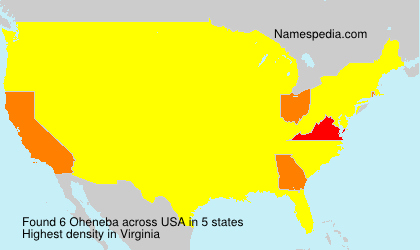 Surname Oheneba in USA Surname Oheneba in USA