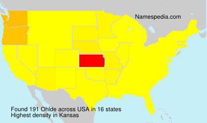 Surname Ohlde in USA Surname Ohlde in USA