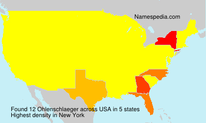 Surname Ohlenschlaeger in USA Surname Ohlenschlaeger in USA