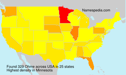 Surname Ohme in USA Surname Ohme in USA