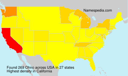 Surname Ohno in USA Surname Ohno in USA