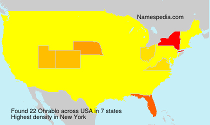 Surname Ohrablo in USA Surname Ohrablo in USA