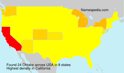 Surname Ohtake in USA Surname Ohtake in USA
