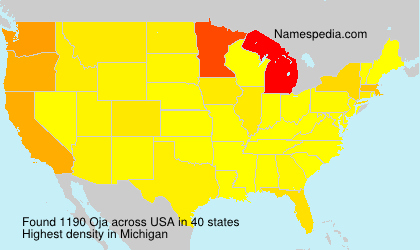 Surname Oja in USA Surname Oja in USA