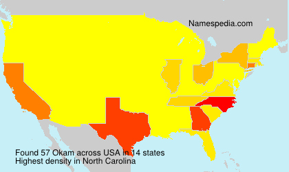 Surname Okam in USA