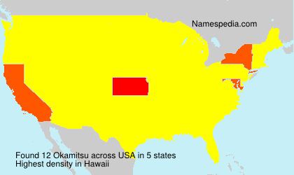 Surname Okamitsu in USA