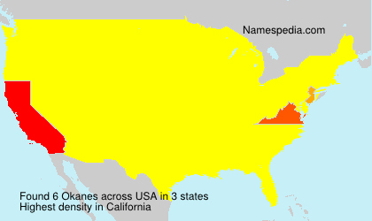 Surname Okanes in USA
