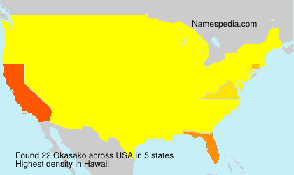 Surname Okasako in USA