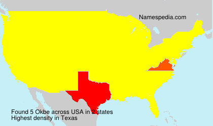 Surname Okbe in USA Surname Okbe in USA
