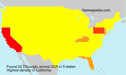 Surname Okcuoglu in USA Surname Okcuoglu in USA