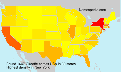 Surname Okeeffe in USA Surname Okeeffe in USA