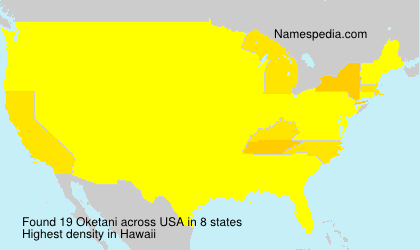 Surname Oketani in USA Surname Oketani in USA