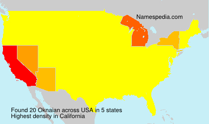 Surname Oknaian in USA