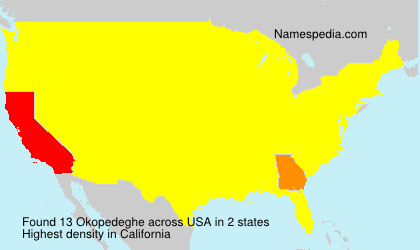Surname Okopedeghe in USA Surname Okopedeghe in USA