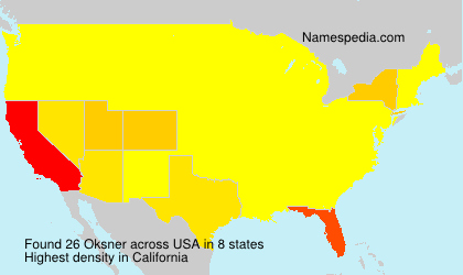 Surname Oksner in USA Surname Oksner in USA