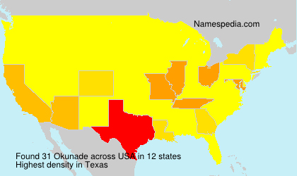 Surname Okunade in USA Surname Okunade in USA