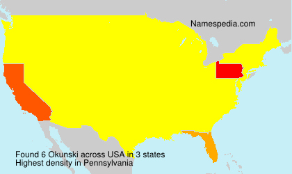 Surname Okunski in USA Surname Okunski in USA