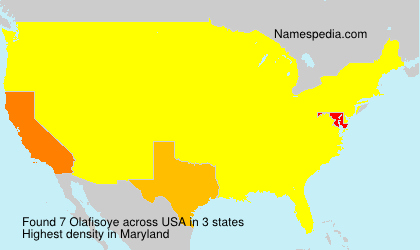 Surname Olafisoye in USA Surname Olafisoye in USA