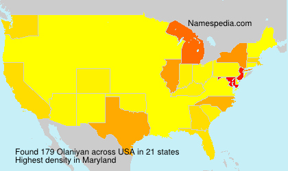 Surname Olaniyan in USA Surname Olaniyan in USA
