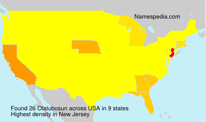 Surname Olatubosun in USA Surname Olatubosun in USA