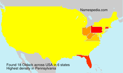 Surname Oldack in USA Surname Oldack in USA