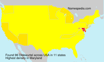 Surname Oldewurtel in USA Surname Oldewurtel in USA