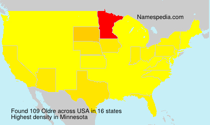 Surname Oldre in USA